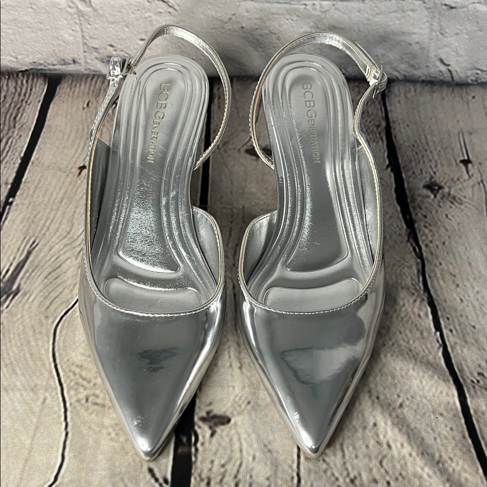 Bcbgeneration Silver Pointed Heels - image 1